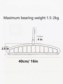 1pc/2pcs Foldable Multi-Hook Clothes Hanger, Clothing Storage Rack, Cabinet Shelf, Space-Saving Wardrobe Organizer, Durable And Lightweight, Closet Storage And Organization, Korean Style Home Decor, Space-Saving Closet - Multicolor - View 6