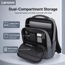 1pc Lenovo Computer Backpack Compatible For 15.6‑Inch Laptop, Ergonomic Shoulder Straps, Multi‑Purpose For Daily Commute, Business Travel & Office Use - View 3