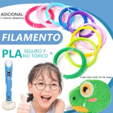 Lápiz de Impresora 3D, Pluma 3D para niños con Visualización LED, Filamento Impresora 3D, Kit Bolígrafo de Impresión 3D para Adolescentes, Adultos y Creadores, Juego de Actividades de Arte Educativo - Ver 5
