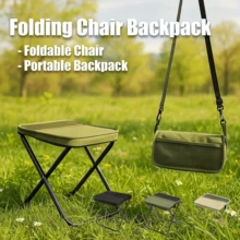 Folding Stool Set, Suitable For Various Terrains, Stable And Non-Slip On The Ground, Foldable And Easy To Store, Perfect For Forest Camping, Pond Fishing Or As Temporary Outdoor Seating - Multicolor - View 2
