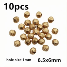 10pcs Stainless Steel Geometric Spcer Bead Charms DIY Jewelry Making Accessories For Necklace Bracelet Crafts Findings - Spacer Beads - View 10