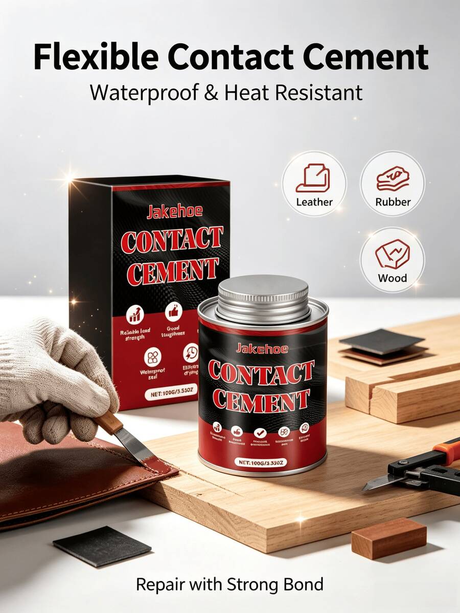 Contact Adhesive, Flexible Bonding, Waterproof, Heat Resistant, Woodworking, Leather, Furniture Repair, Fast Initial Adhesion, Short Curing Time, Compatible With Leather, Rubber And Wood, Household Essential, Convenient And Quick, Practical Holiday Gift For Family And Friends - A - View 1