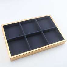 Premium Stackable Metal Frame Velvet Jewelry Display Tray, Multi-Compartment Design, Suitable For Rings, Necklaces, Bracelets, Home Decor, Retail Counter, Live Streaming Props, Gifts - Same Style, Multiple Colors and Sizes - View 14