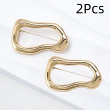 1Pc/2/3Pcs Vintage Geometric Asymmetric Shape Brooch, European And American Style Suitable For Party, Banquet, Vacation, Daily Wear, Suit And Coat Decoration - Multicolor - View 18