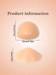 1/2pcs Three-Color Silicone Breast Pads, Home Atmosphere Style, Silicone Material, Full Oval Shape, Back With Raised Dot Texture, Can Be Inserted Into Bras To Create A Natural Look, Suitable For Home Relaxation, Friends Gathering, Light Social Occasions, Indoor Photography And More - Multicolor - View 8