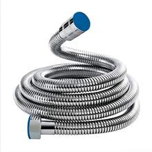 Stainless Steel Shower Hose - Durable, Explosion-Proof, Suitable For Bathroom Rain Shower Head, Reinforced Pipe, Silver, Universal G 1/2" Interface, Easy DIY Installation, Bathroom Accessory - Encryption Tube - View 1