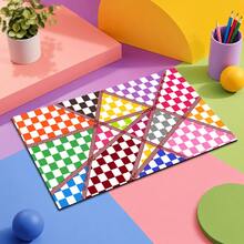 2D Colorful Plaid Print Pattern Drainage Mat/Absorbent Mat/Drying Mat For Coffee Machine And Tableware - Absorbent Polyester Desktop Protector With Rubber Non-Slip Backing, For Kitchen Countertop Decoration - Home Bar And Dining Table Placemat - Multicolor - View 2