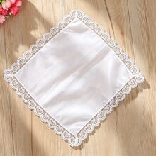 White Lace Trimmed Handkerchiefs, Ladies' Handkerchiefs Decorated With Square Scarves - Multicolor - View 1