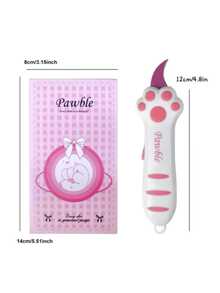 1pc Cute Cat Paw Shaped Multi-Function Craft Knife, Manual Retractable Blade For Safer Use, Lightweight Portable Hand Tool For Paper Cutting, Parcel Opening, DIY Crafts - A - View 7