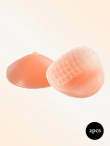 1pc/2pcs Transparent, Khaki, Pink Silicone Breast Pads, Soft Cup Design, Invisible Shoulder Strap, Suitable For Daily Wear, Work, Office, Knitwear, Tops, Party And Club Looks. Soft Teardrop Shaped Pads, Suitable For V-Neck Tops, Naturally Fit Body Shape, Universal Left/Right - Multi-color - View 14