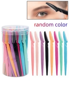 48/24/16/8pcs Portable Eyebrow Trimmer Set, Ergonomic Handle Body Hair Remover, Shaver With Anti-Scratch Blade Guard, Beauty Tool - Multicolor - View 1