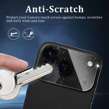 Screen Printed Lens Protector, Compatible With Phone 11/12/13/14/15/16 Pro Max/17 Pro/17 Air/17 Pro Max, 2-Pack, Full Screen Rear Tempered Glass Film And Camera Lens Protector, Easy Installation, Compatible With Specific Models - 2pcs - View 7