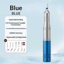 USB Electric Nail Polisher, Portable Nail Polisher Set, Nail And Foot Care Tool Set, Suitable For Polishing And Grinding, Electric Nail File, Home Nail Polishing Set, Gift Choice, Holiday Gift - Multicolor - View 16