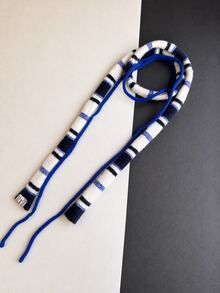 Women's Autumn/Winter Striped Double Rope Scarf, Long Narrow Neck Warmer, Casual Korean Style Accessory - Scarf - View 12
