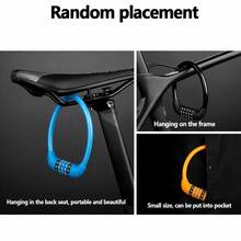 5 Digital(12*40mm) Code Anti-Theft Bicycle Cable Lock Stainless Steel Security Locks Portable Combination Code Padlock - A - View 6