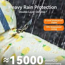 Fruit Series Waterproof Dog Raincoat Set, Includes 1 Upgraded Raincoat, Free Matching Color Waterproof Leash, Multiple Colors Available, Windproof And Fully Waterproof, Full Coverage Design, With Special Fasteners, Non-Slip Rubber Sole, Adjustable Hook And Loop, Full Paw Coverage And Reflective Strips - Multicolor - View 5