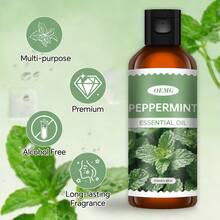 100ml/30ml Multi-Purpose Peppermint Essential Oil, Gentle & Fresh, Alcohol-Free, Peppermint Scented Oil, Long-Lasting Air Freshener Fragrance, Suitable For Making Aromatherapy And Using With Diffuser - Refreshing Peppermint Essential Oil - View 1