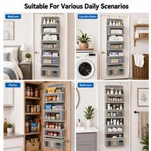 4-Tier High-Quality Multi-Pocket Upgraded Hanging Storage Bag, Reinforced Composite Fabric, Nordic Style Hanging Design, 4+3 Pocket Layout, Includes Extra Mesh Pocket, Durable Material, Suitable For Door, Wall, Bedroom, Bathroom, Pantry Storage, Space-Saving, Storage Box, Closet Organization, Increase Storage Space - View 10