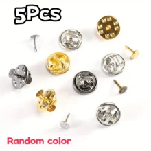 5/10/20pcs Gold Butterfly Pin Backs Clutch Locking Safety Pin Backs, Metal Clutch Pin Backs Replacement For DIY Brooch Badge Jewelry Making Accessories - Multicolor - View 14