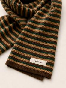 Women's Striped Scarf, Color Block Winter Neck Warmer, Casual Everyday Versatile Accessory - Scarf - View 5