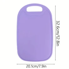 1/2pcs Purple Plastic Cutting Board With Built-In Handle, Lightweight Kitchen Chopping Board, Easy To Carry, Convenient For Daily Use, Hangable, Suitable For Preparing Fruit, Vegetables And Fast Food - View 6