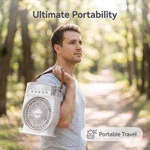 Akane USB Charging - Air Cooling Humidifying Mist - Built-In 600ML Water Tank, Colorful Night Light - 3-Speed Fan Settings - Remote Control - Automatic Rotation - Suitable For Office-Dormitory-Bedroom-Holiday Gift 12-Month Applicable Portable Air Conditioner 5-Nozzle Portable Fan Cooling Mist Fan 5-Nozzle Humidifier, 3-Speed Adjustable, Fast Cooling, Large Capacity Water Tank, 5 Nozzles, 3-In-1 Blow/Cool - Desk Fan - View 5