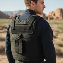 Laser-Cut Quick-Release Plate Carrier Vest - Black - View 4
