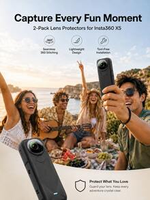 Insta360 X5 鏡頭保護蓋 2入,360 相機鏡頭保護罩,高畫質透明光學玻璃保護鏡片,輕量保護鏡,適用於旅行 Vlog、戶外探險與日常拍攝 - 查看 10