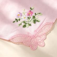Lace Trim Handkerchief, Women's Square Decorative Handkerchief - Multicolor - View 2