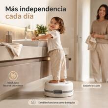 Bacinica Infantil 3 En 1 Desmontable, Reductor Para WC Y Banquito - Gris Claro - Ver 5