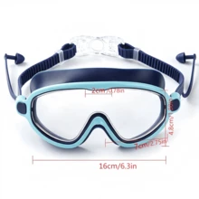 Kids Cartoon Colorful Silicone Swim Goggles, Large Frame Waterproof Anti-Fog, Integrated Earplug Swim Goggles For Boys Girls, Pool Beach Accessories - Multicolor - View 2