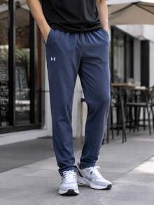 Under Armour 男士針織長褲 Twister Pant 保暖內裡 舒適柔軟 跑步訓練健身運動休閒 1379876-044 - 藍色 - 查看 2