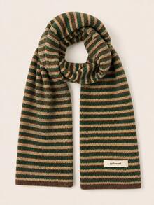 Women's Striped Scarf, Color Block Winter Neck Warmer, Casual Everyday Versatile Accessory - Scarf - View 7