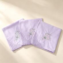 Lace Trim Handkerchief, Women's Square Decorative Handkerchief - Multicolor - View 1