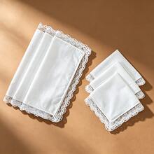 Pure White Lace Handkerchief Happy Wedding Season Party Decoration DIY - Multicolor - View 10