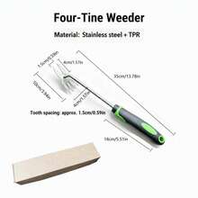 1pc 4-Prong Weeder, Gardening Hand Tool, High Strength Dual-Purpose Weeding Tool For Yard Use - Trimmer - View 6