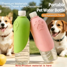 1pc Foldable Silicone Pet Water Bottle, Portable Travel Drinking Bowl, Suitable For Dogs And Cats, Leak-Proof Easy To Clean Outdoor Accessory, Perfect For Hiking And Camping - Multicolor - View 2