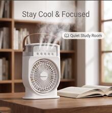 Akane USB Charging - Air Cooling Humidifying Mist - Built-In 600ML Water Tank, Colorful Night Light - 3-Speed Fan Settings - Remote Control - Automatic Rotation - Suitable For Office-Dormitory-Bedroom-Holiday Gift 12-Month Applicable Portable Air Conditioner 5-Nozzle Portable Fan Cooling Mist Fan 5-Nozzle Humidifier, 3-Speed Adjustable, Fast Cooling, Large Capacity Water Tank, 5 Nozzles, 3-In-1 Blow/Cool - Desk Fan - View 7