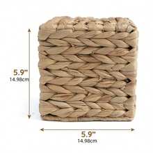 1 Pack Large Capacity Square Handwoven Natural Seagrass Tissue Box Cover With Lid, Boho Rustic Style Wicker Tissue Holder, Durable Napkin Dispenser For Bathroom, Living Room, Bedroom, Vanity, Home Decor - Multicolor - View 3