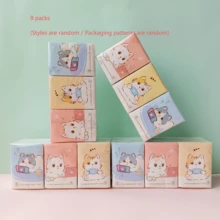 144pcs/72pcs/24pcs/8pcs Colorful Cat Print Natural Woodpulp Handkerchief Tissues, Suitable For Daily Life Cleaning,Kitchen,Bathroom,Home,Household Supplies - Tissue - View 12