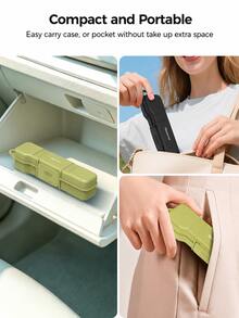 Estuche de Almacenamiento y Protección Todo en Uno para Pocket 3/4, Caja de Almacenamiento Portátil de Caparazón Duro con Ranura para Filtro, 2 Ranuras para Tarjetas de Memoria, Ranura Magnética para Accesorios y Forro Suave, Incluye Correa para la Muñeca, Adecuado para Osmo Pocket 3/4 Viajes Vlog Uso Diario - Ver 6