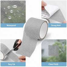 1pc Window Screen Repair Patch, Self-Adhesive Waterproof Mesh Repair Tape, 5cm X 2m Cuttable Fine Mesh Tape, Used For Repairing Holes And Tears, Mosquito Net Insect Screen Repair, Strong Adhesion, Easy To Apply Window Screen Door Repair Tool, Grey/White/Black, Home DIY Use - Upgraded Version - View 7