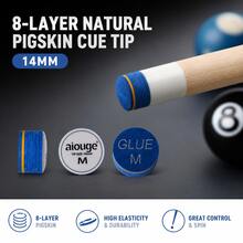 1pc Blue 8-Layer Pigskin Billiard Cue Tip - Royal Blue - View 10