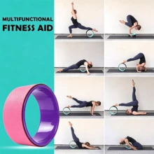2 Pcs (Yoga Wheel + Resistance Band) Set, Also Available For Separate Purchase, Yoga Wheel Assists In Shoulder Opening And Back Bending, Resistance Band For Stretching And Body Shaping, Suitable For Indoor Yoga Practice, Body Stretching And Shaping - Multicolor - View 6
