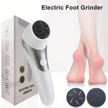 電動足部磨腳器，附2個替換磨頭，電動足部磨甲器，專業足部護理工具，適用於死皮、硬皮、龜裂與乾燥皮膚，2段速度可調，USB充電，專為足部清潔設計 - 彩色 - 查看 3