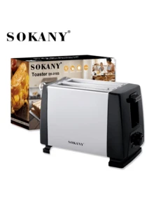 Pemanggang Roti Rumah Tangga SOKANY 016S, Otomatis Penuh, 2 Irisan, Daya Tinggi, 6 Tingkat Pengaturan Panas, Suhu Dapat Diatur, Pemanggangan Cepat, Bahan Stainless Steel, Sempurna Untuk Penggunaan di Rumah - Hitam - View 5