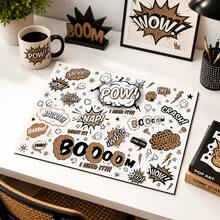 Printed Pattern Drainage Mat/Absorbent Mat/Drying Mat For Coffee Machine And Tableware - Absorbent Polyester Desktop Protector With Rubber Non-Slip Backing, For Kitchen Countertop Decoration - Home Bar And Dining Table Placemat - Multicolor - View 2
