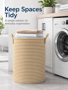 Large Foldable Laundry Basket With Handles, Houndstooth Fabric Storage Hamper For Clothes, Towels, Toys And Blankets, Collapsible Organizer Bin For Bedroom, Bathroom, Laundry Room, Closet And Home Storage - View 8