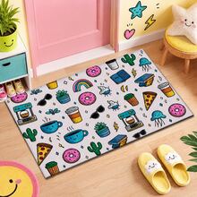 Colorful Toy Print Pattern Drainage Mat/Absorbent Mat/Drying Mat Coffee Machine Dish Drying Mat - Absorbent Polyester Tabletop Protector Mat With Rubber Non-Slip Backing, For Kitchen Countertop Decoration - Home Bar And Dining Table Placemat - Multicolor - View 2