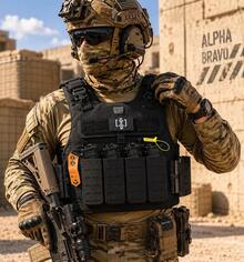 Laser-Cut Quick-Release Plate Carrier Vest - Black - View 1